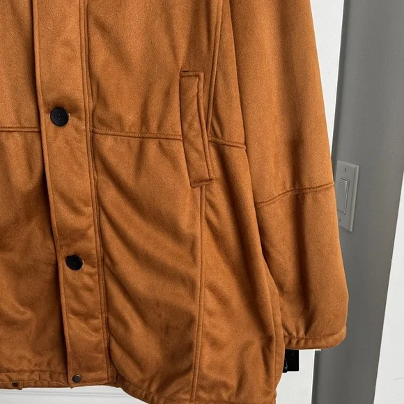 Men's Tan Jacket with Button Closure - Picture 3 of 6